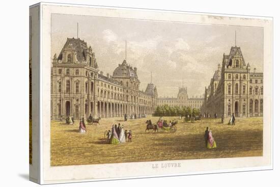 Exterior View of the Palace of the Louvre Before the Siege and the Commune During-null-Stretched Canvas