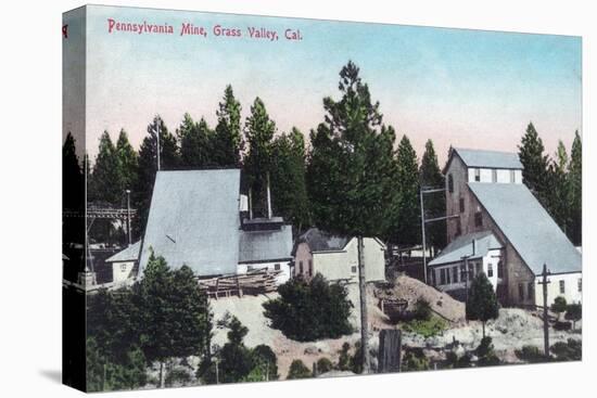 Exterior View of the Pennsylvania Mine - Grass Valley, CA-Lantern Press-Stretched Canvas