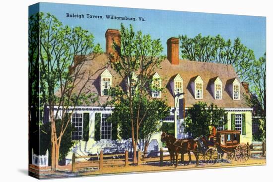 Exterior View of the Raleigh Tavern, Williamsburg, Virginia-Lantern Press-Stretched Canvas