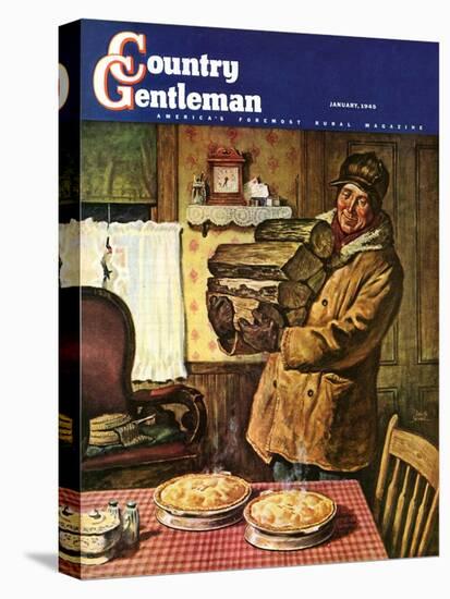 "Eyeing the Pies," Country Gentleman Cover, January 1, 1945-Amos Sewell-Premier Image Canvas