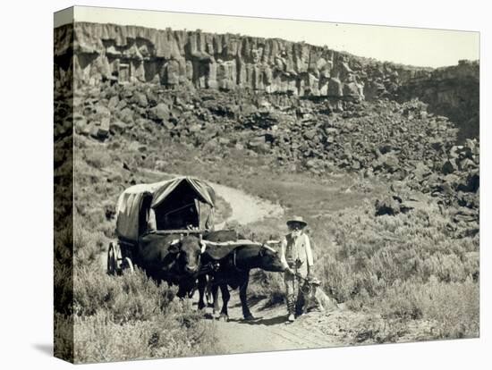 Ezra Meeker with Wagon-Asahel Curtis-Premier Image Canvas