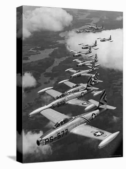 F-84 Jet Planes Flying-Ralph Morse-Premier Image Canvas