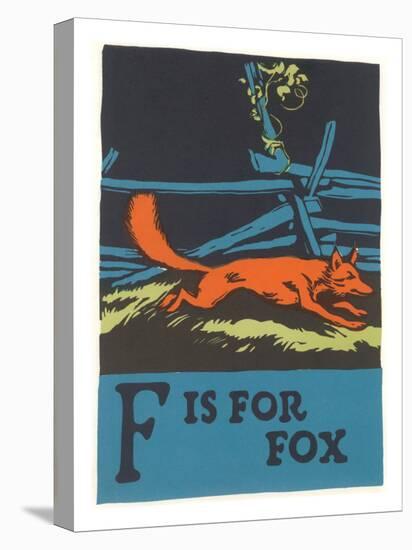 F is for Fox--Stretched Canvas