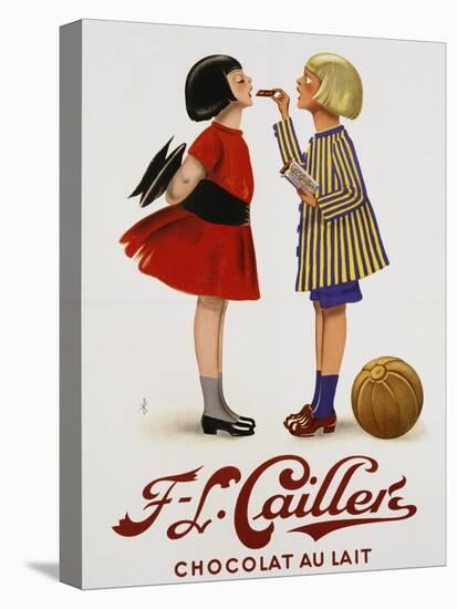 F-L Cailler's Chocolat Au Lait Chocolate Advertisement Poster-null-Premier Image Canvas