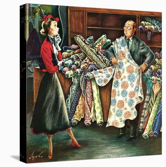 "Fabric Store," May 22, 1948-Constantin Alajalov-Premier Image Canvas