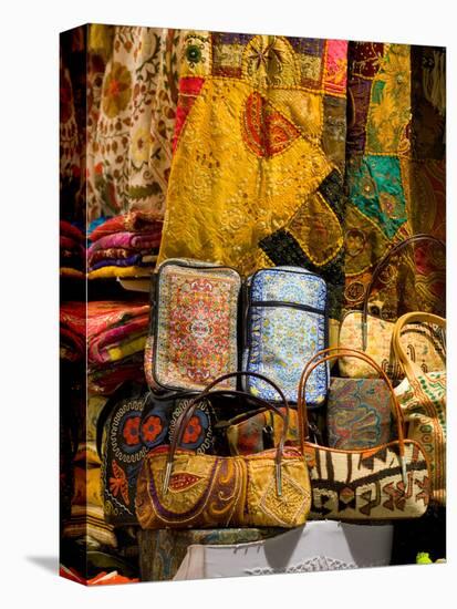 Fabrics for Sale, Vendor in Spice Market, Istanbul, Turkey-Darrell Gulin-Premier Image Canvas
