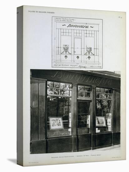 Facade and Blueprint of the Bouquinerie Shop in Paris-null-Premier Image Canvas