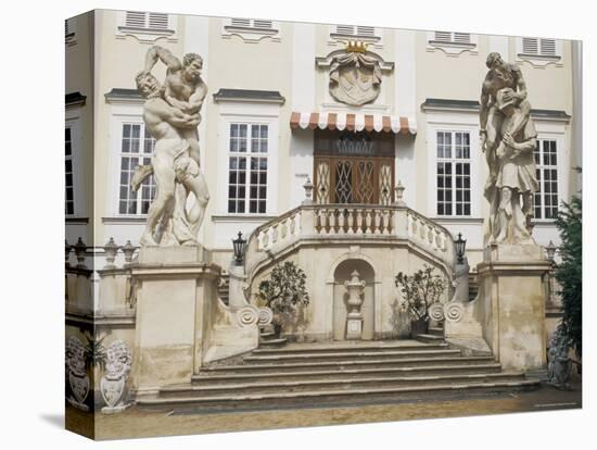 Facade, Inner Courtyard, Vranov Chateau, South Moravia, Czech Republic-Upperhall-Premier Image Canvas