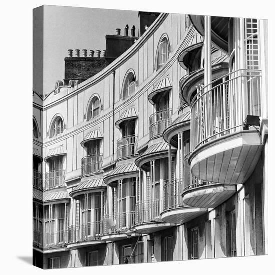 Facade of Building with Iron Balcony Detail-John Gay-Premier Image Canvas