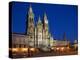 Facade of Cathedral Seen from Praza Do Obradoiro Floodlit at Night, Santiago De Compostela-Nick Servian-Premier Image Canvas