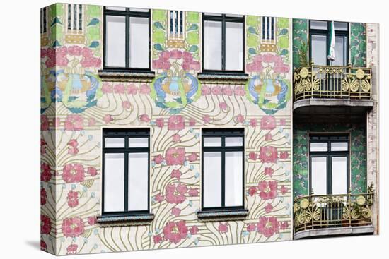 Facade of Jugendstil Style Majolikahaus (Majolica) House at No-Julian Castle-Stretched Canvas