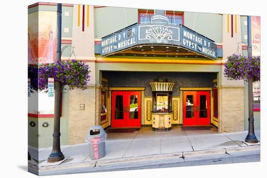 Facade of the Egyptian Theater, Main Street, Park City, Utah, USA-null-Stretched Canvas