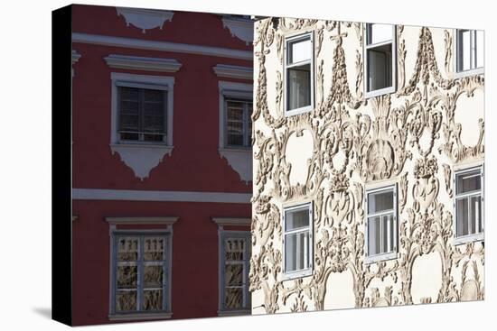 Facade of the Luegghaus Town House Hauptplatz Square-Julian Castle-Stretched Canvas