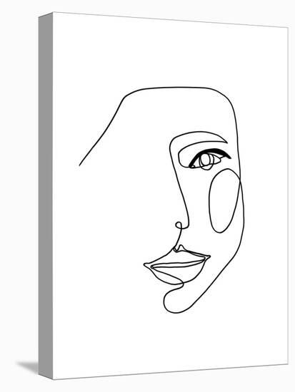 Face Line 1-Design Fabrikken-Stretched Canvas