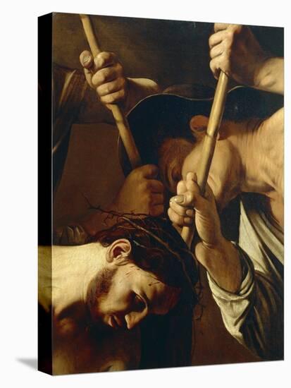 Face of Christ, Detail from Crowning with Thorns-Caravaggio-Premier Image Canvas