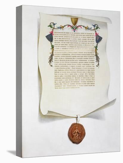 Facsimile edition of the Magna Carta, English charter, 1215 (1816)-Unknown-Premier Image Canvas