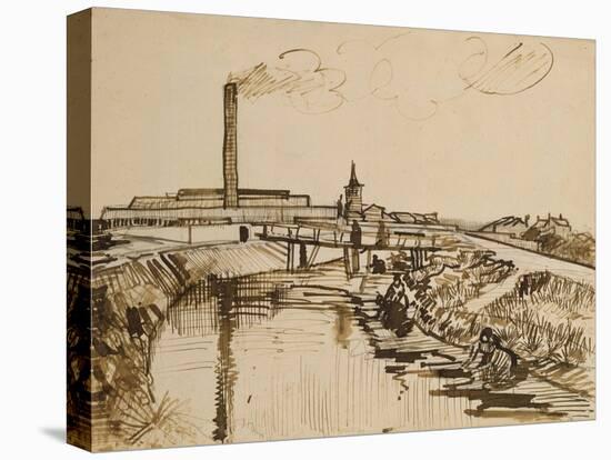 Factory and Laundresses at La Roubine Du Roi-Vincent van Gogh-Premier Image Canvas