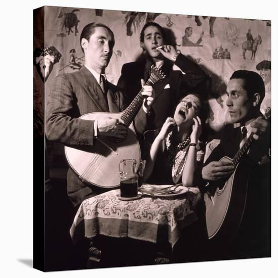 Fado Singer in Portuguese Night Club, 1946-null-Stretched Canvas