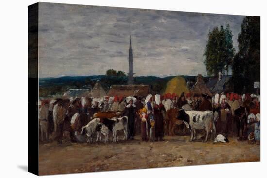 Fair in Brittany, 1874-Eugene Louis Boudin-Premier Image Canvas