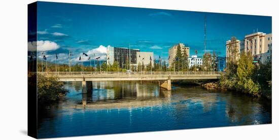 Fairbanks Alaska Skyline view over Chena River-null-Premier Image Canvas