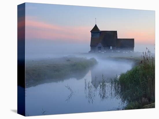 Fairfield Church in Dawn Mist, Romney Marsh, Near Rye, Kent, England, United Kingdom, Europe-Stuart Black-Premier Image Canvas