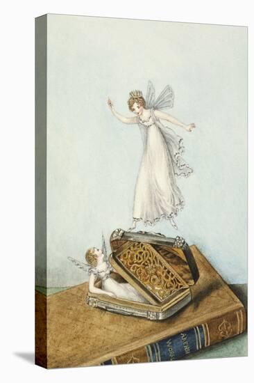 Fairies Playing with a Snuff Box Resting on a Book-Amelia Jane Murray-Premier Image Canvas