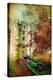 Fairy Castle - Artwork In Painting Style-Maugli-l-Stretched Canvas