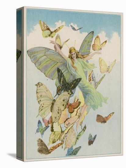 Fairy Flying with Butterflies-null-Premier Image Canvas