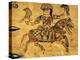 Falconer on Horseback, Detail from Ivory Casket, 11-12th C-null-Stretched Canvas