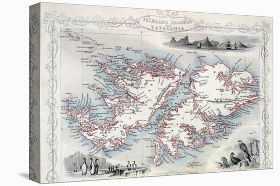 Falkland Islands and Patagonia, Series of World Maps, c.1850-John Rapkin-Premier Image Canvas