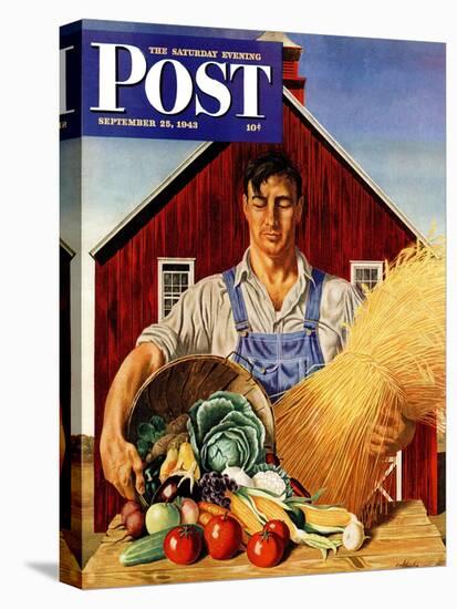 "Fall Bounty," Saturday Evening Post Cover, September 25, 1943-John Atherton-Premier Image Canvas