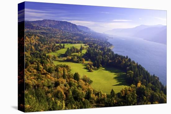 Fall Colors Add Beauty to Cape Horn, Columbia River Gorge National Scenic Area, Washington State-Craig Tuttle-Premier Image Canvas