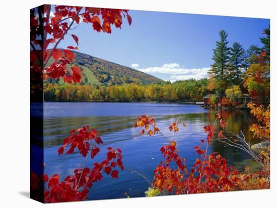 Fall Colours, Moose Pond, with Mount Pleasant in the Background, Maine, New England, USA-Roy Rainford-Premier Image Canvas