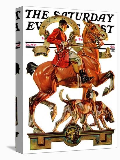 "Fall Foxhunting," Saturday Evening Post Cover, October 19, 1929-Joseph Christian Leyendecker-Premier Image Canvas