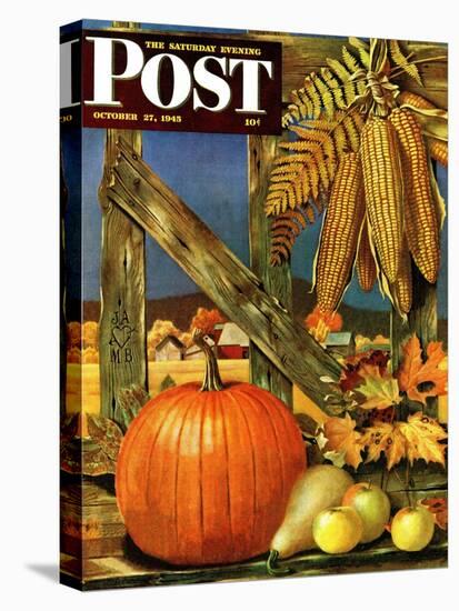 "Fall Harvest," Saturday Evening Post Cover, October 27, 1945-John Atherton-Premier Image Canvas