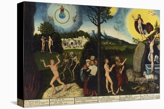 Fall of Man Kind and Salvation, Altarpiece, 1529-Lucas Cranach the Elder-Premier Image Canvas