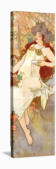 Fall-Alphonse Mucha-Stretched Canvas