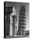 Famed Leaning Tower of Pisa Standing Next to the Baptistry of the Cathedral-Margaret Bourke-White-Premier Image Canvas