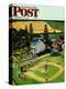 "Family Baseball" Saturday Evening Post Cover, September 2, 1950-John Falter-Premier Image Canvas