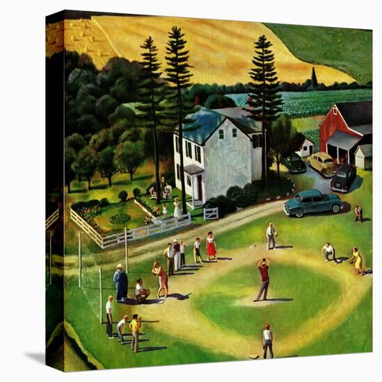 "Family Baseball", September 2, 1950-John Falter-Premier Image Canvas