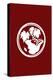 Family Crest Style Burgundy-Ikuko Kowada-Premier Image Canvas