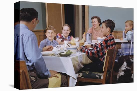 Family Eating at the Dinner Table-William P. Gottlieb-Premier Image Canvas