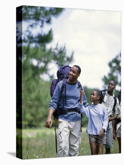 Family Hiking in The Wilderness-null-Premier Image Canvas