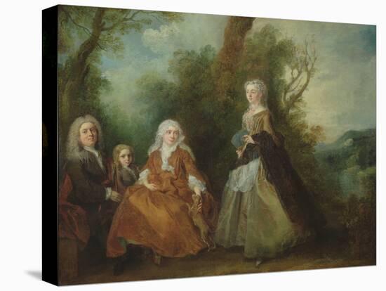 Family in a Park (Oil on Canvas)-Nicolas Lancret-Premier Image Canvas