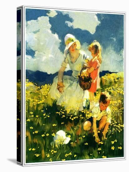 "Family in Field of Buttercups,"June 1, 1929-Haddon Sundblom-Premier Image Canvas