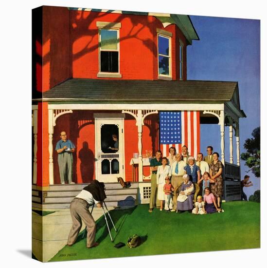 "Family Portrait on the Fourth", July 5, 1952-John Falter-Premier Image Canvas