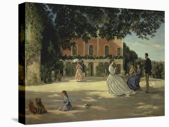 Family Reunion on the Terrace-Frederic Bazille-Premier Image Canvas