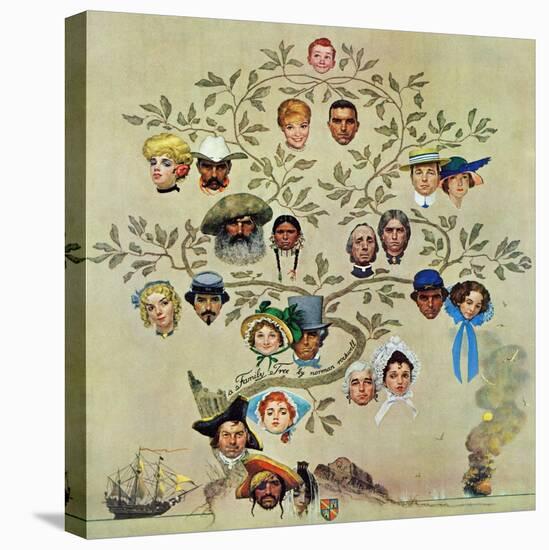 "Family Tree", October 24,1959-Norman Rockwell-Premier Image Canvas