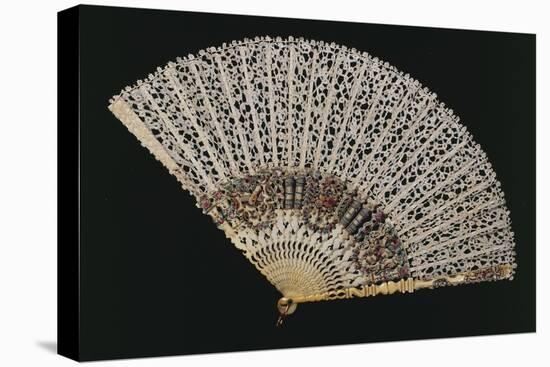 Fan with Bobbin Lace Page, Beginning 1700s, and Ribs of Later Period-null-Premier Image Canvas