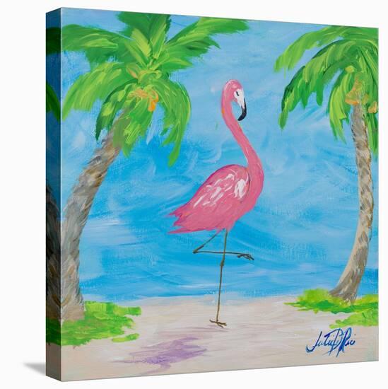 Fancy Flamingos I-Julie DeRice-Stretched Canvas